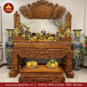 Án gian thờ họa tiết tinh xảo