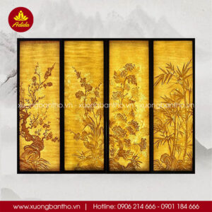 Tranh trúc chỉ tứ bình