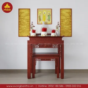 bàn thờ gỗ gõ đỏ sang trọng