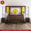 bàn thờ gia tiên màu gỗ óc chó