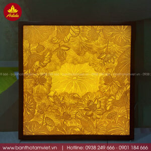 tranh trúc chỉ hoa sen