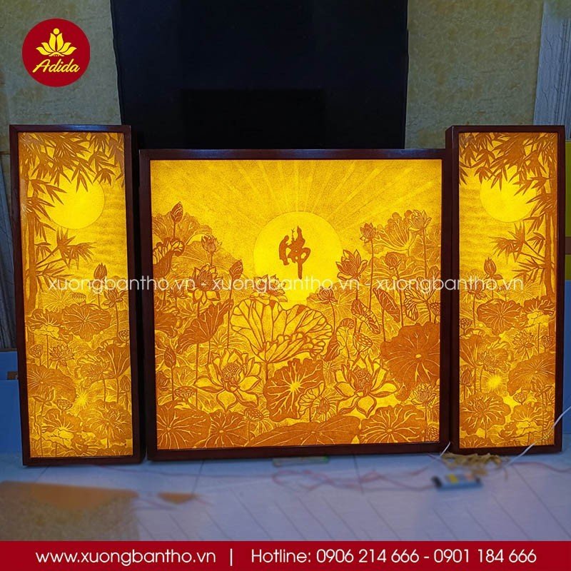 tranh trúc chỉ bàn thờ gia tiên