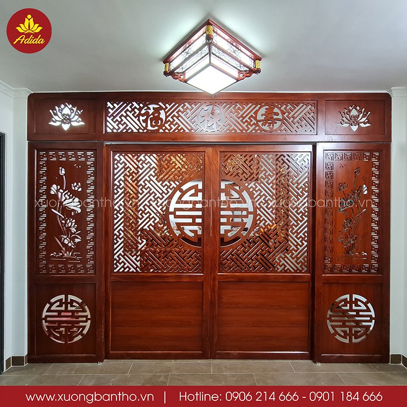 vách ngăn phòng thờ