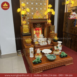 bàn thờ ông địa gỗ hương đẹp