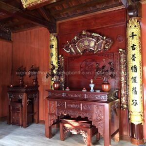 phòng thờ gỗ gụ
