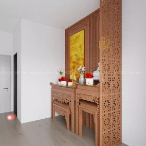 bàn thờ phật và gia tiên