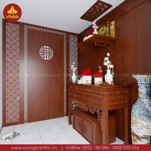 phòng thờ phật và gia tiên