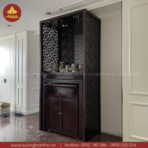 bàn thờ chung cư màu nâu