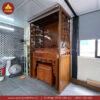 bàn thờ gỗ sồi chung cư hiện đại