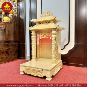 bàn thờ thần tài bằng gỗ đẹp