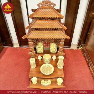 bàn thờ thần tài ông địa 3 mái chùa