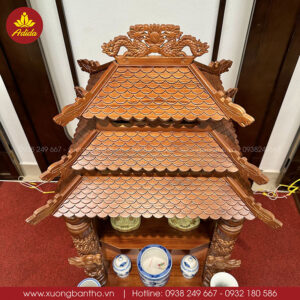 bàn thờ thần tài mái chùa uy nghi