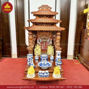 bàn thờ thần tài ông địa mái chùa