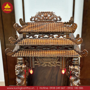 bàn thờ ông địa màu nâu