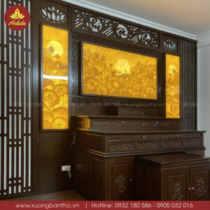 tủ thờ tam cấp gỗ sồi