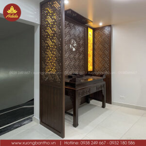 vách ngăn phòng thờ đẹp