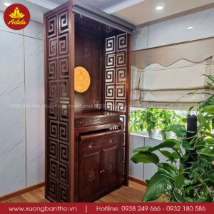 vách ngăn bàn thờ họa tiết hồi văn