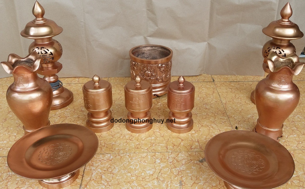 đồ thờ bằng đồng đỏ nguyên chất