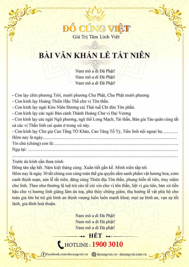 Mâm cỗ cúng 30 Tết tại gia