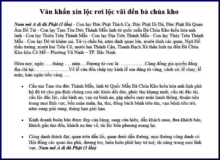 Văn Khấn Bà Chúa Kho 2026 Đầy Đủ và Chuẩn Nhất 4 sự tích đền Bà Chúa Kho Bắc Ninh