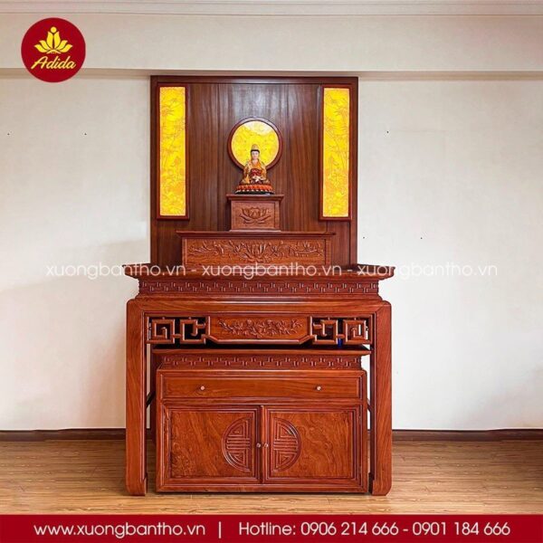 Bàn thờ tam cấp TT094 gỗ Sồi