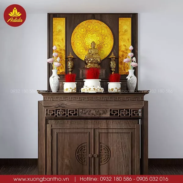 bàn thờ gỗ gõ đỏ
