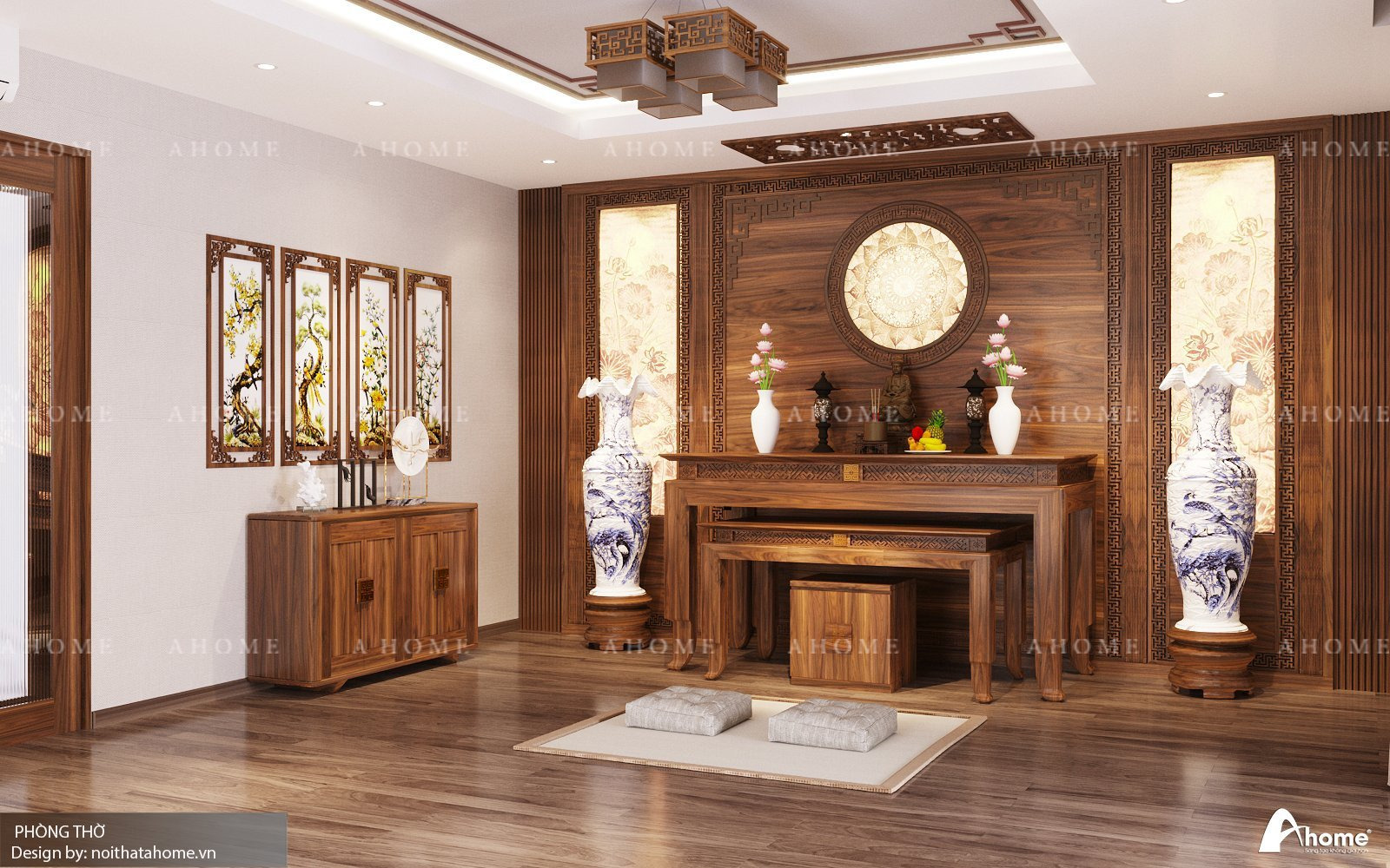 bố trí phòng thờ đẹp
