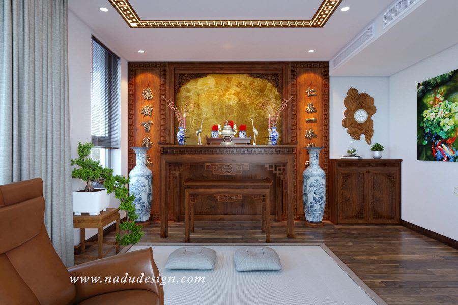 Cách Bố Trí Phòng Thờ Trong Phòng Khách Đúng Phong Thuỷ 1 Tại sao cần chú trọng phong thủy khi bố trí phòng thờ trong phòng khách?