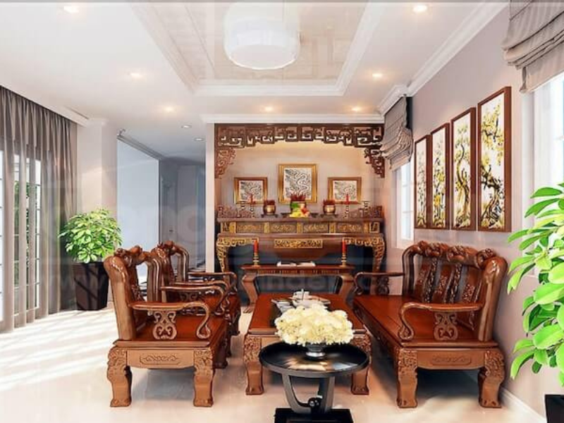 Cách Bố Trí Phòng Thờ Trong Phòng Khách Đúng Phong Thuỷ 8 cach bo tri phong tho trong phong khach 1