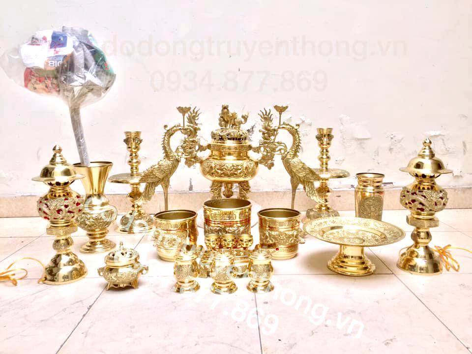bộ lư đồng thờ cúng gia tiên