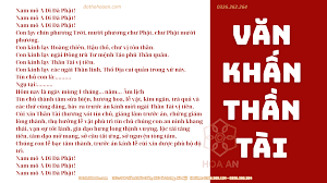 văn khấn ban thần tài mùng 1 rằm