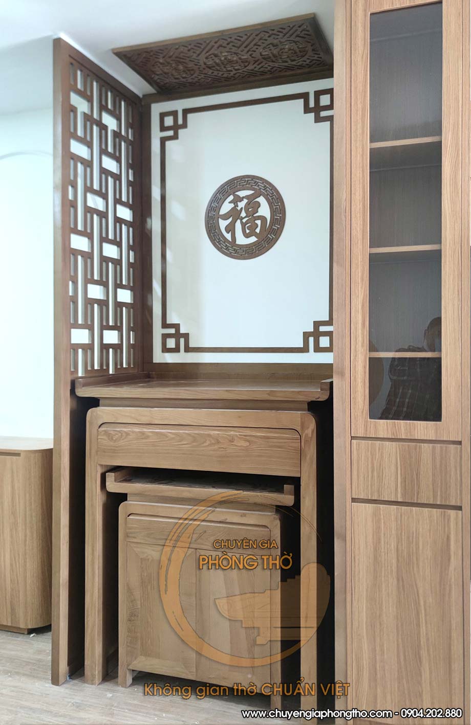 mẫu tủ thờ gỗ ép cho chung cư