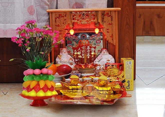 Cách Bố Trí Ông Địa Ông Thần Tài Đúng Chuẩn Rước Lộc 6 đặt bàn thờ ông địa bên trái hay phải