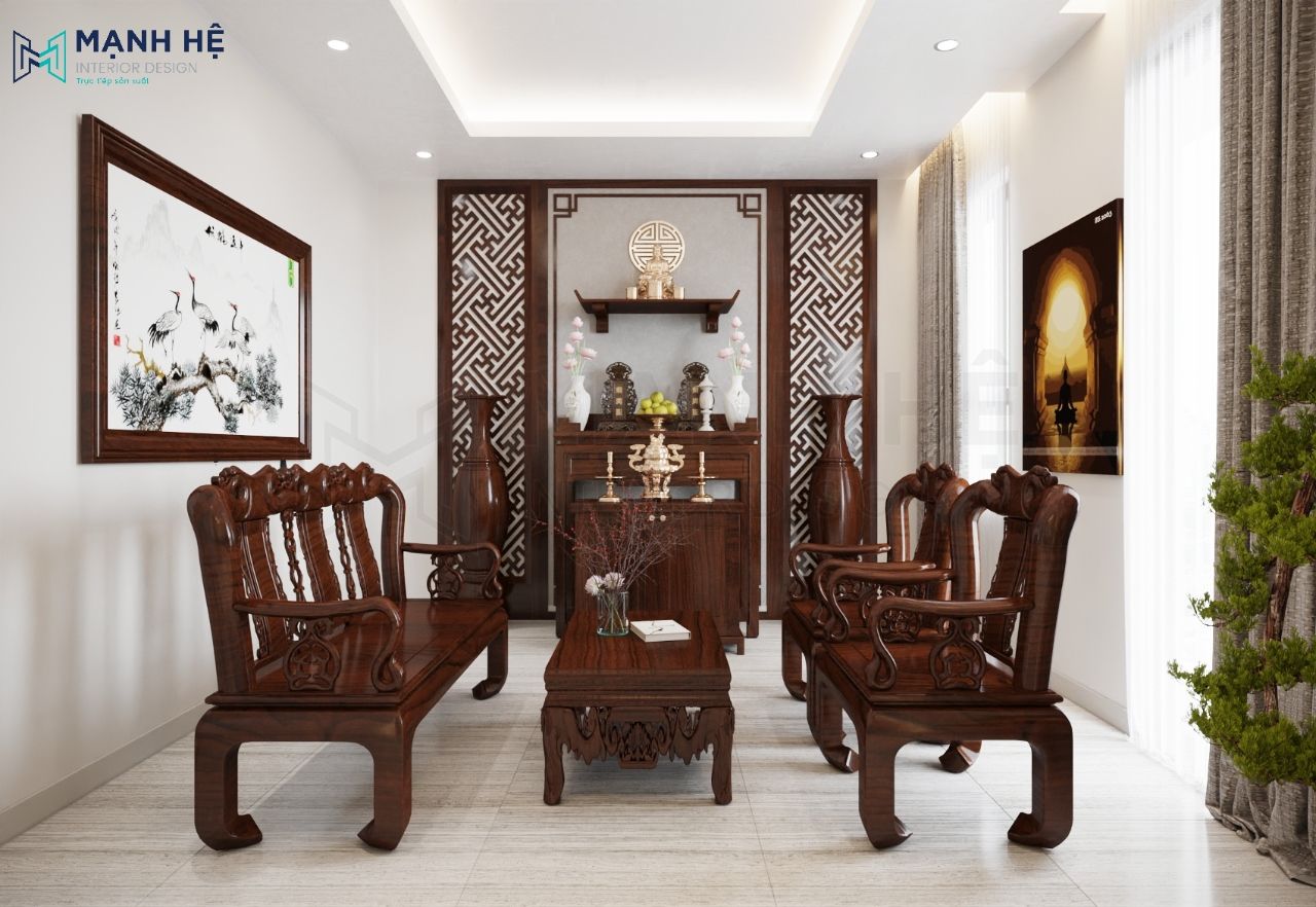 trang trí phòng thờ chung cư