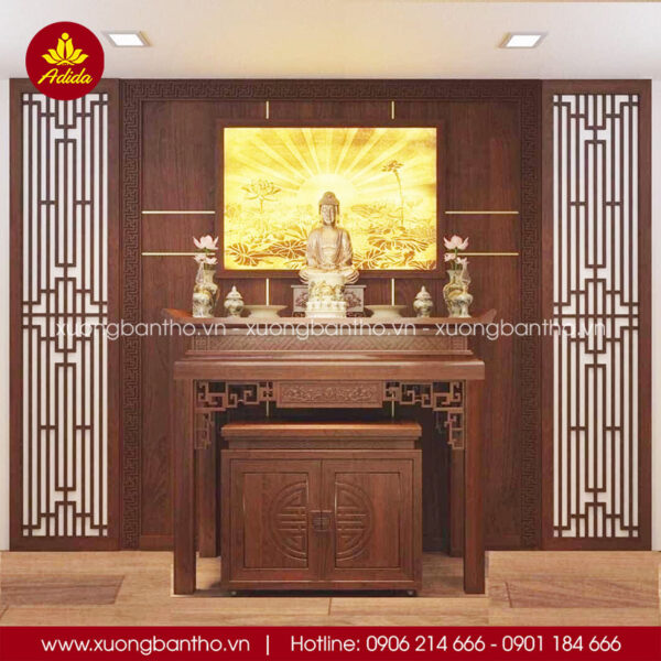 Vách ngăn phòng thờ hiện đại, sang trọng