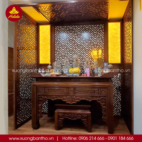 vách ngăn phòng thờ đẹp