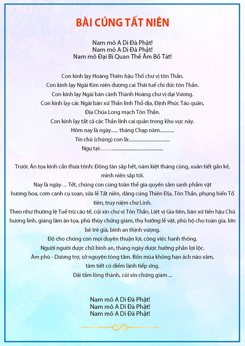Văn Khấn 30 Tết 2026 Giáp Ngọ Chuẩn và Đầy Đủ Nhất 5 Văn khấn ngày 30 tết tại công ty