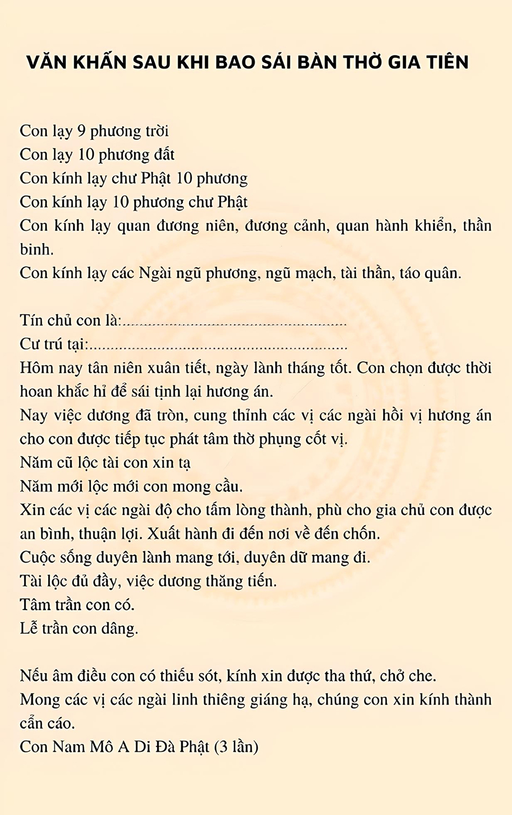 Văn Khấn An Vị Bát Hương Gia Tiên và Thần Linh Chuẩn Nhất 5 Lưu ý khi đọc văn khấn an vị bát hương