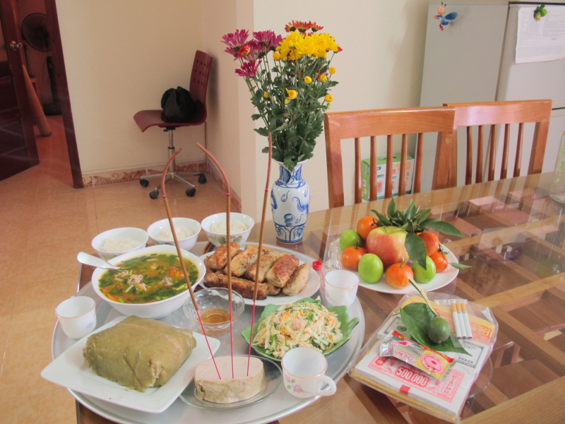 Mâm cúng tạ đất cuối năm