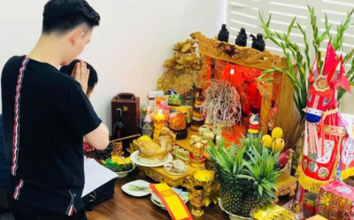 mâm cúng vía thần tài mùng 10 tết