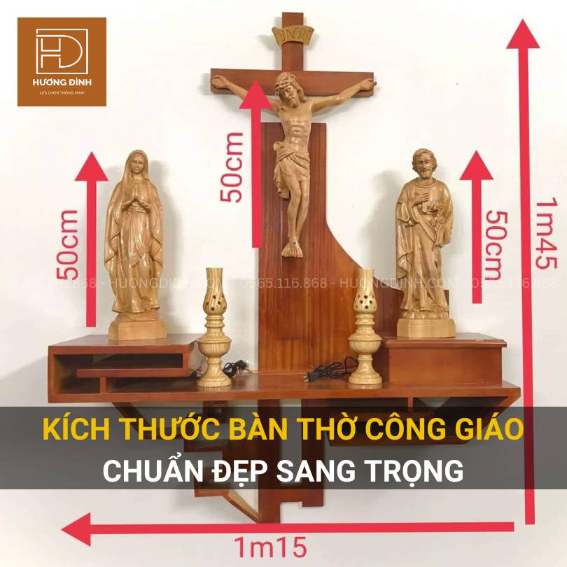 Kich thuoc chuan cho ban tho Cong giao va ban tho Chua