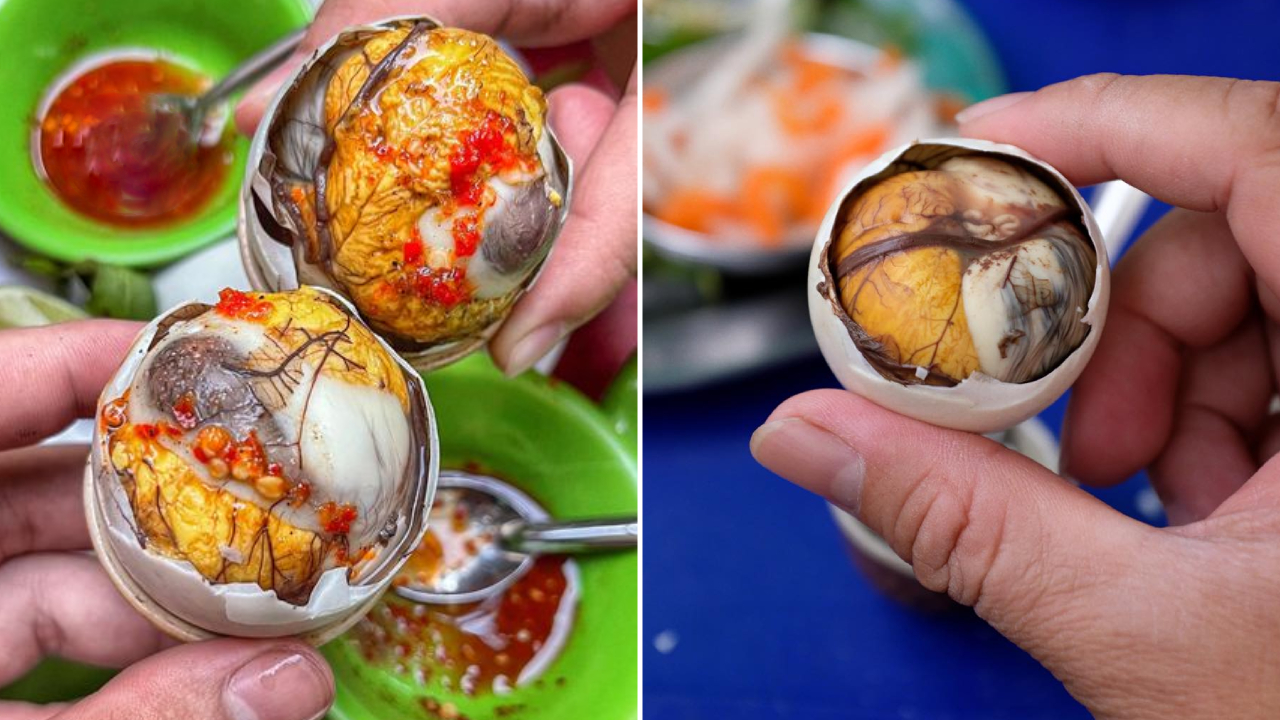 mùng 1 ăn trứng vịt lộn