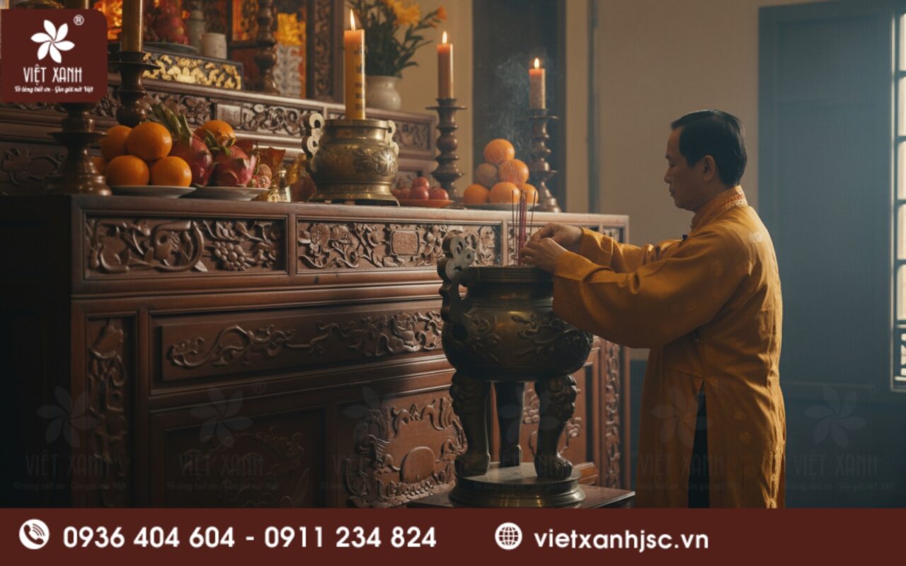 cách bao sái ban thờ