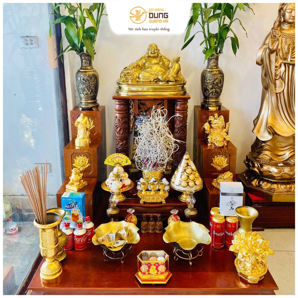 Hướng dẫn trang trí bàn thờ ông địa ngày Tết hút tài lộc 4 trang trí bàn thờ ông địa ngày tết