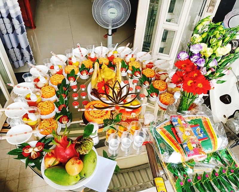 Mâm lễ mặn cúng về nhà mới