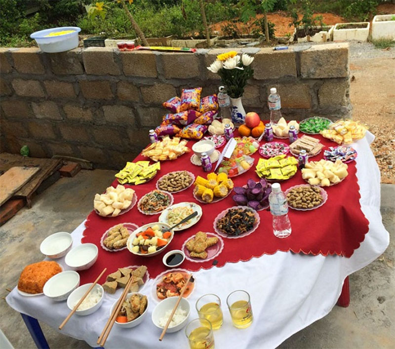 sắm lễ vật cúng hàn long mạch