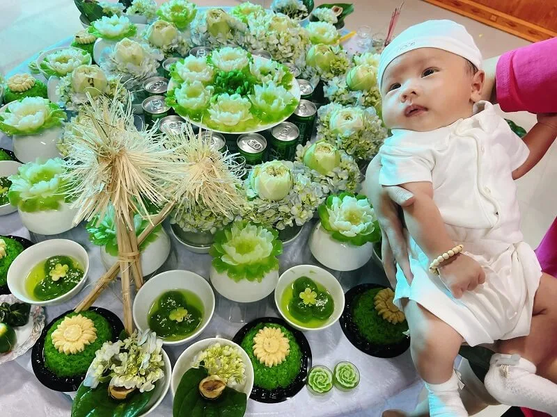 Văn Khấn Đầy Tháng Cho Bé Trai và Bé Gái Chuẩn Nhất 2026 3 mâm cúng đầy tháng