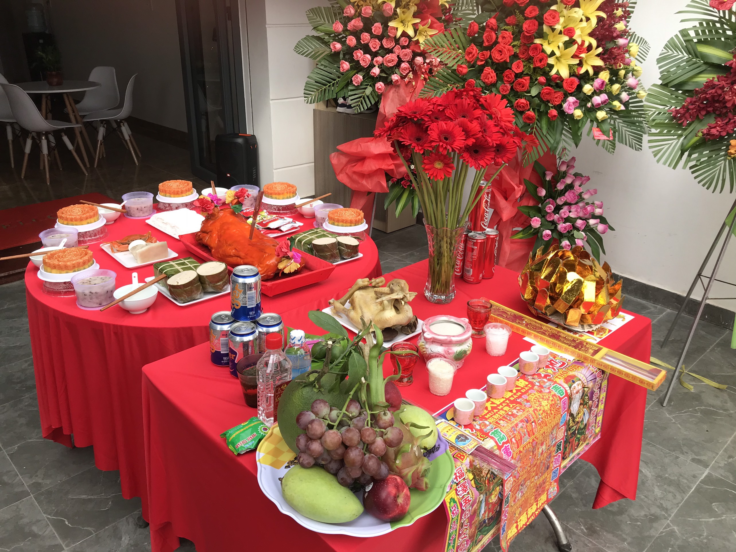 Mâm lễ vật cúng khai trương