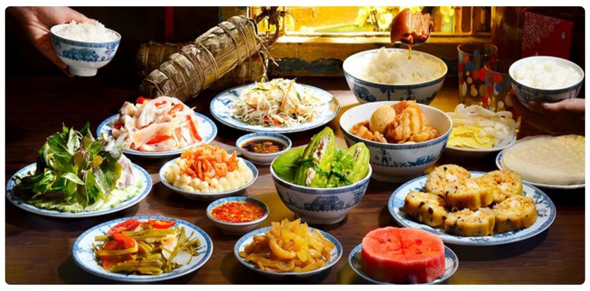 mâm cỗ cúng tất niên truyền thống