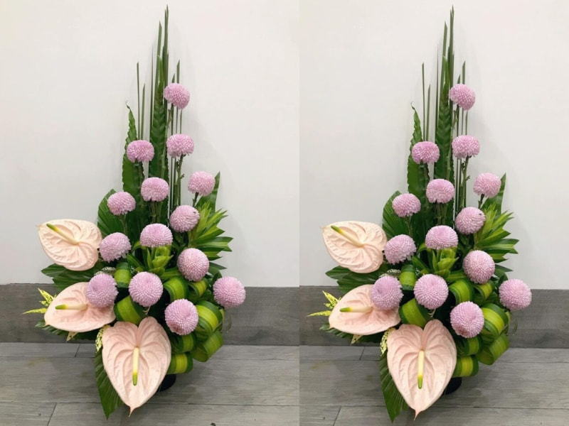 bàn thờ ngày tết cắm hoa gì